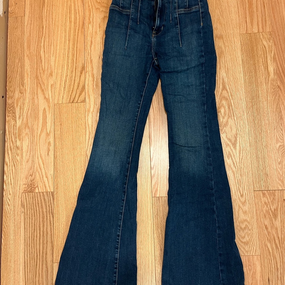 We The Free Jayde Flare Jeans by Free People in “night sky”